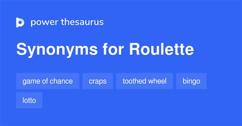 roulette synonym|word roulette.